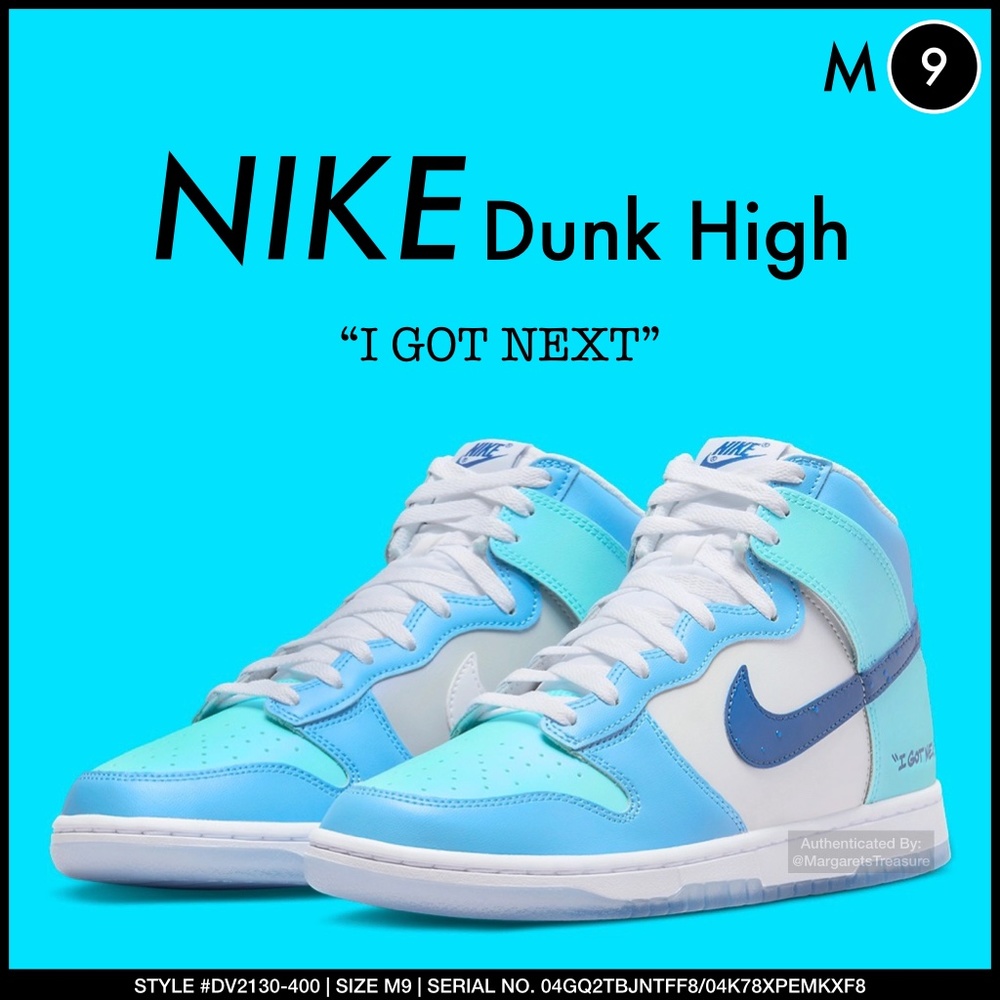 Nike Dunk High “I GOT NEXT” | M9 DV2130-400 | Psychedelic Baby Blue | Good Box